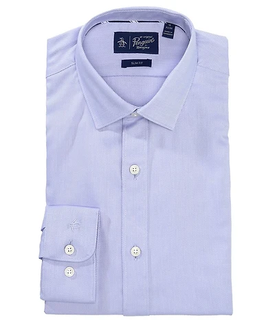 Original Penguin Slim Fit Spread Collar Twill Dress Shirt