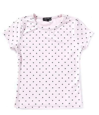 Originality Big Girls Short Sleeve Polka Dot Baby T-Shirt