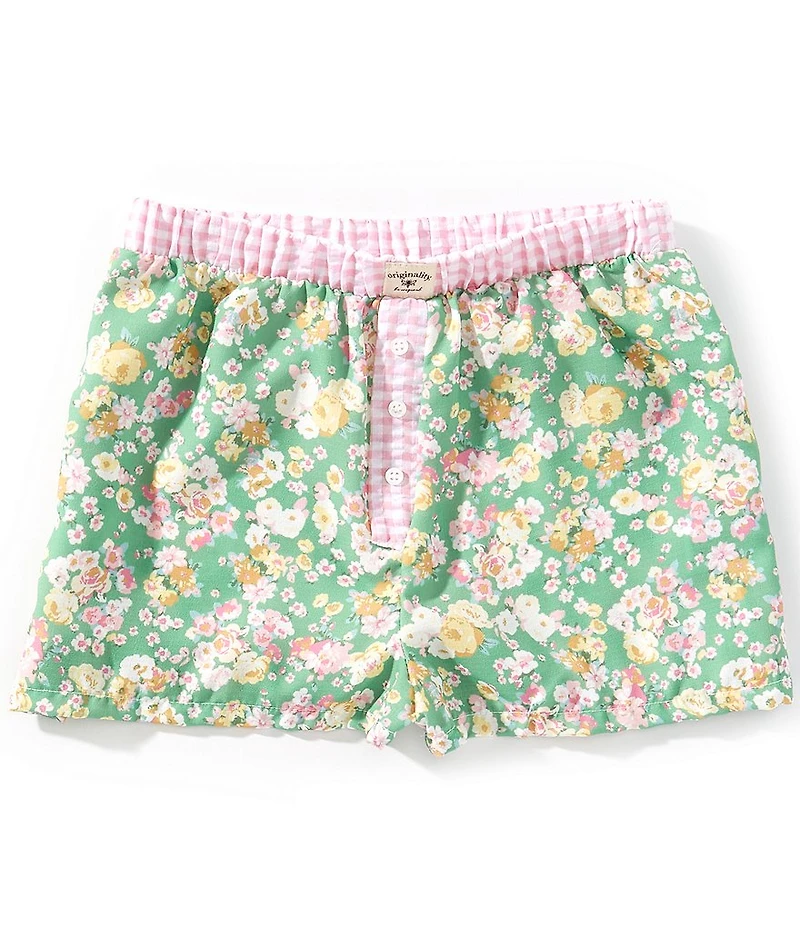 Originality Big Girls Floral-Printed Boxer Shorts