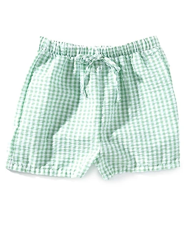 Originality Big Girls Gingham-Printed Woven Boxer Shorts
