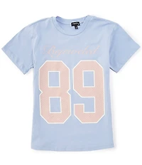 Originality Big Girls Short Sleeve Bejeweled Athletic Graphic T-Shirt