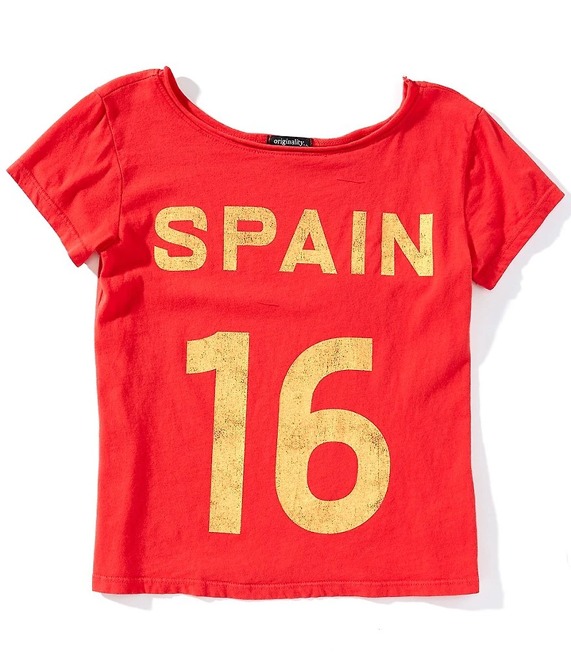 Originality Big Girls Short-Sleeve Off-The-Shoulder T-Shirt