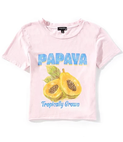 Originality Big Girls Short-Sleeve Papaya Cropped T-Shirt