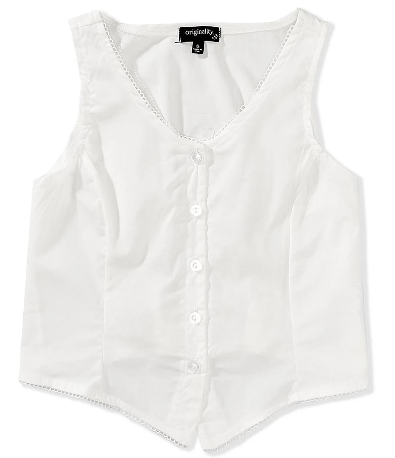 Originality Big Girls Sleeveless Solid Vest