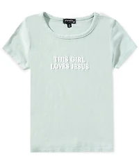 Originality Big Girls This Girl Loves Jesus Baby T-Shirt