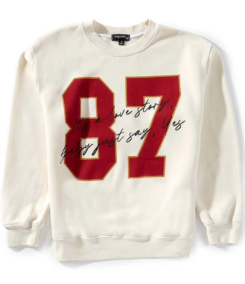 Originality Big Girls 87 Its A Love Story Swiftie Long Sleeve Crewneck Sweatshirt