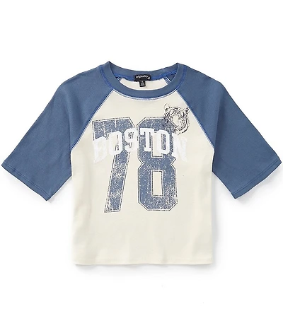 Originality Big Girls Boston Tiger Raglan Tee