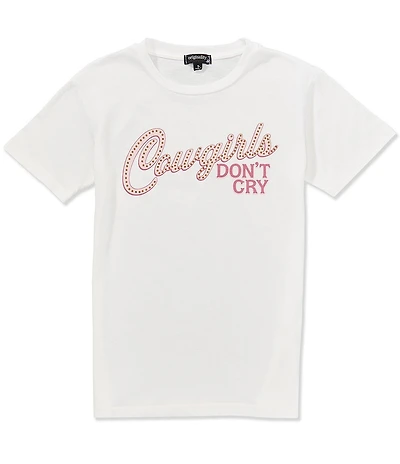 Originality Big Girls Cowgirls Don't Cry Oversized Short Sleeve Tee