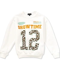 Originality Big Girls Long Sleeve 12 Showtime Leopard Sweatshirt