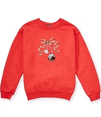 Originality Big Girls Long Sleeve 8-Ball Charm Sweatshirt