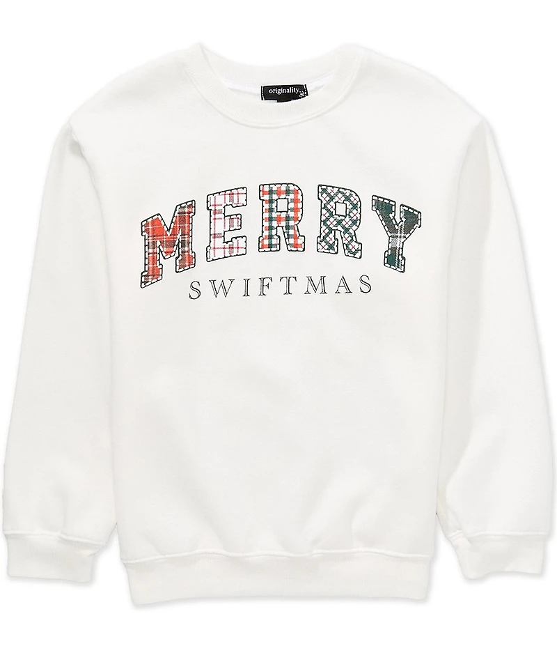 Originality Big Girls Long-Sleeve Merry Swiftmas Sweatshirt