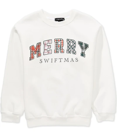 Originality Big Girls Long-Sleeve Merry Swiftmas Sweatshirt