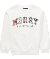 Originality Big Girls Long-Sleeve Merry Swiftmas Sweatshirt