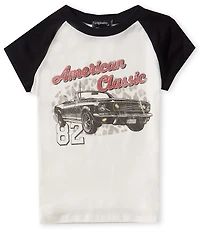 Originality Big Girls Short Sleeve Raglan Tee