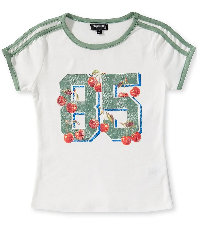 Originality Big Girls Short Sleeve #double;85#double; Cherries Soccer T-Shirt