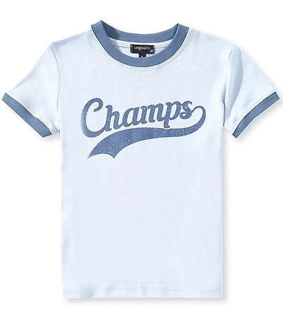 Originality Big Girls Short Sleeve Champs Boxy Ringer Tee