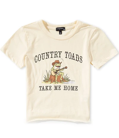 Originality Big Girls Short-Sleeve Country Toads Cropped T-Shirt