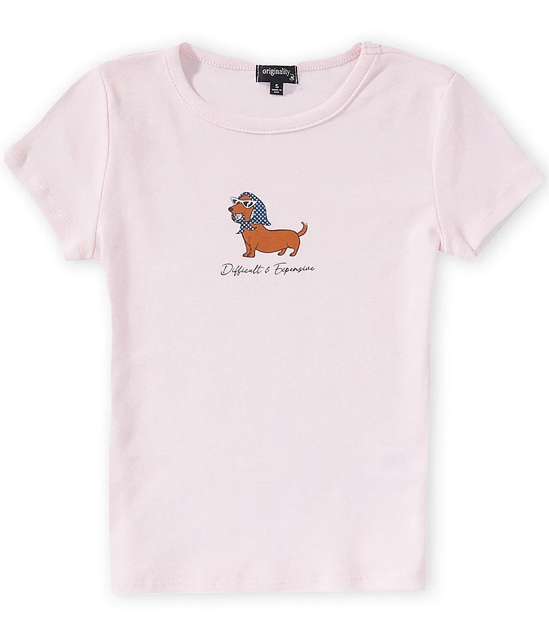 Originality Big Girls Short Sleeve Difficult & Expensive Tee
