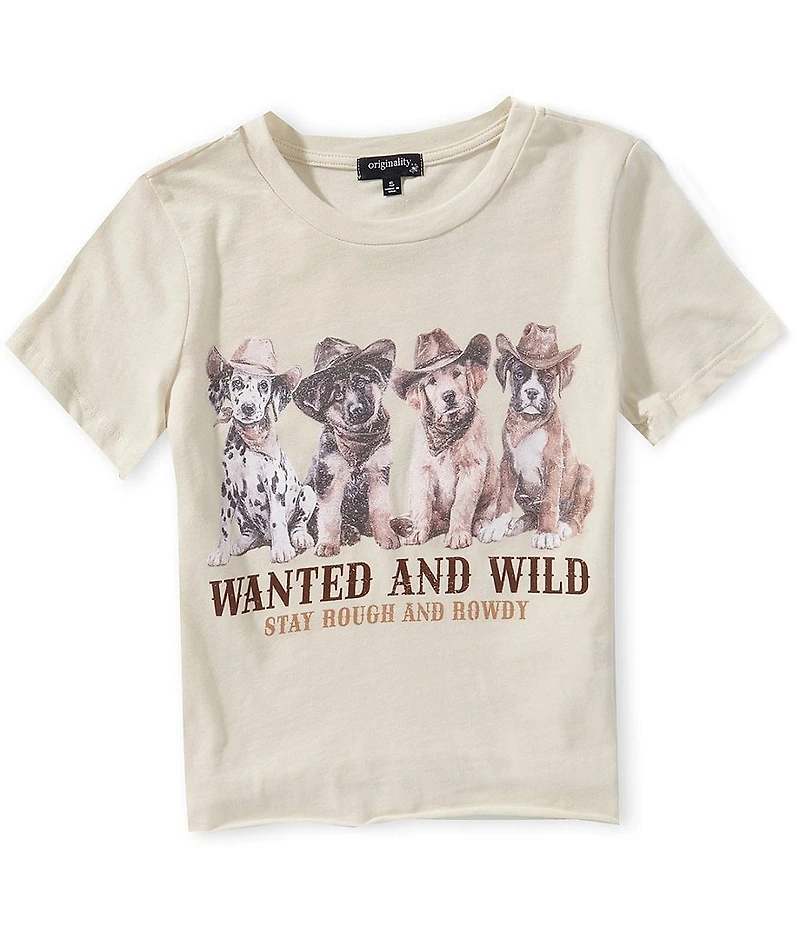 Originality Big Girls Short Sleeve Dog Tee