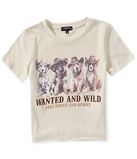 Originality Big Girls Short Sleeve Dog Tee