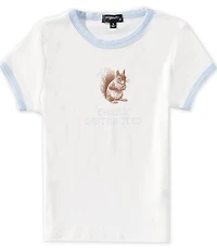 Originality Big Girls Short Sleeve Easily Distracted Squirrel