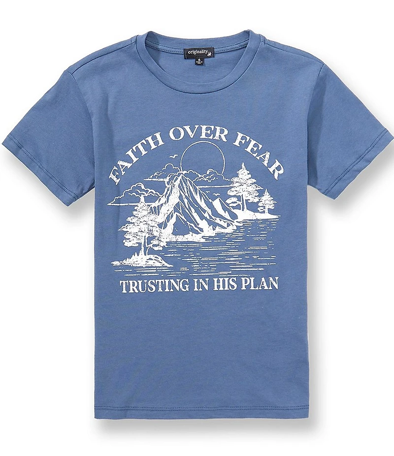 Originality Big Girls Short Sleeve Faith Over Fear Tee