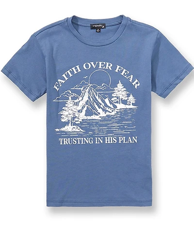 Originality Big Girls Short Sleeve Faith Over Fear Tee
