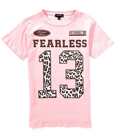 Originality Big Girls Short-Sleeve Fearless Oversized T-Shirt