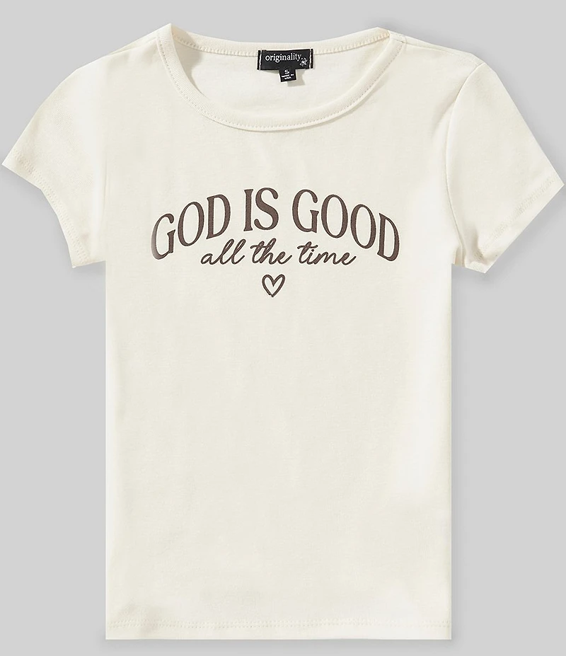 Originality Big Girls Short Sleeve God Is Good All The Time Tee