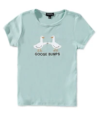 Originality Big Girls Short Sleeve Goose Bumps Baby Tee