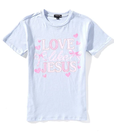 Originality Big Girls Short Sleeve Love Like Jesus Oversized T-Shirt