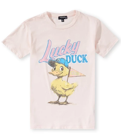 Originality Big Girls Short Sleeve Lucky Duck Oversized Tee