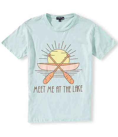 Originality Big Girls Short Sleeve Meet Me At The Lake Oversized Tee