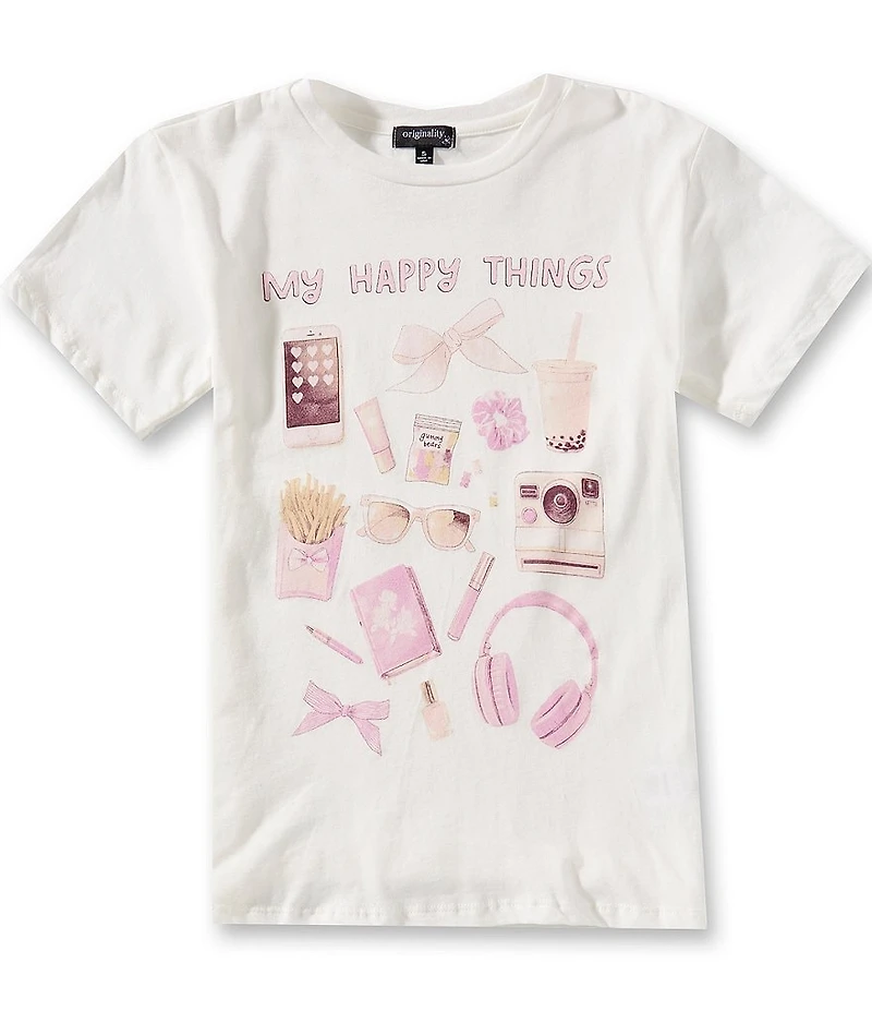 Originality Big Girls Short Sleeve My Happy Things T-Shirt