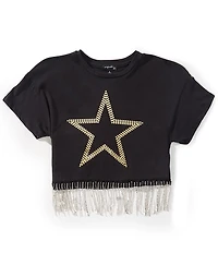 Originality Big Girls Short Sleeve Rhinestone Tee