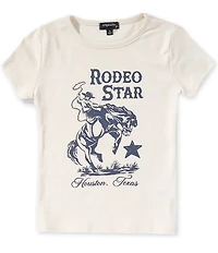 Originality Big Girls Short Sleeve Rodeo Star Baby Tee