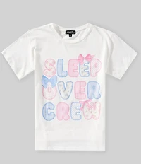 Originality Big Girls Short Sleeve 'Sleep Over Crew' Graphic T-Shirt