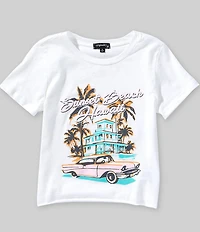 Originality Big Girls Short Sleeve Sunset Beach Hawaii T-Shirt