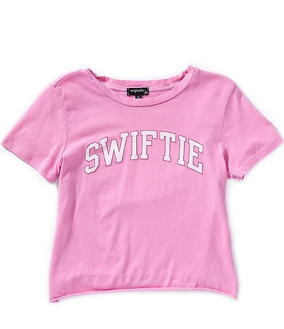 Originality Big Girls Short Sleeve Swiftie Graphic Crop Box T-Shirt