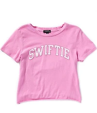 Originality Big Girls Short Sleeve Swiftie Graphic Crop Box T-Shirt