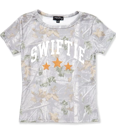 Originality Big Girls Short Sleeve Swiftie Stars Camo Baby T-Shirt