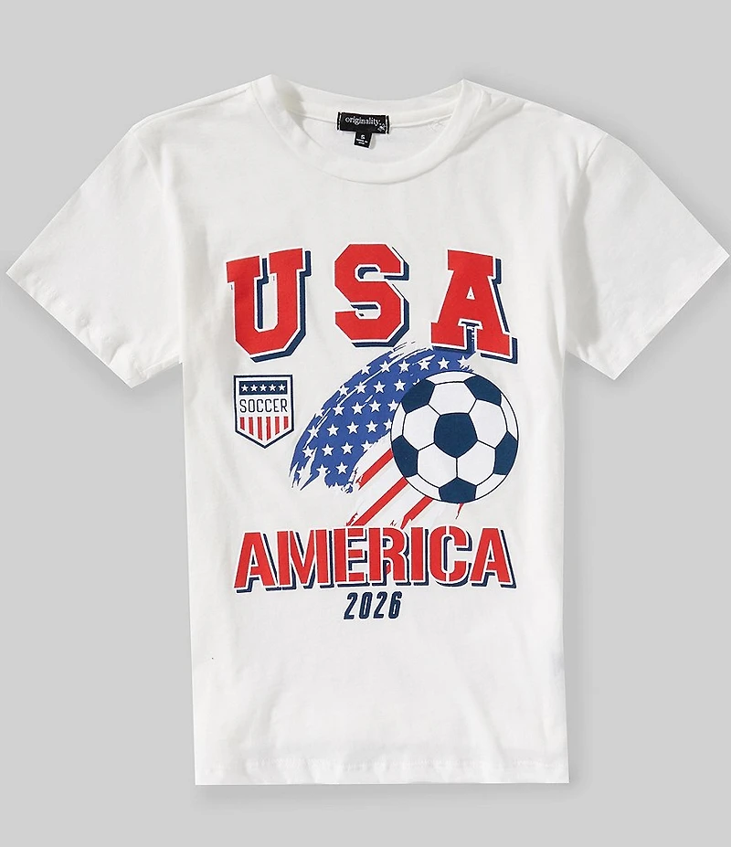 Originality Big Girls Short-Sleeve USA/Soccer T-Shirt