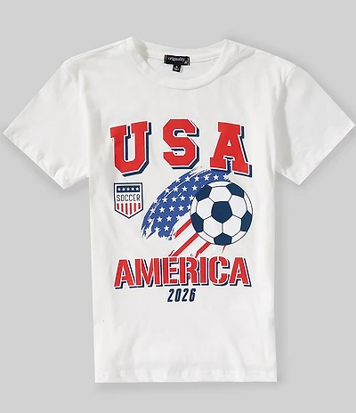 Originality Big Girls Short-Sleeve USA/Soccer T-Shirt