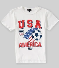 Originality Big Girls Short-Sleeve USA/Soccer T-Shirt