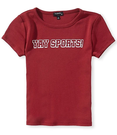 Originality Big Girls Short Sleeve Yay Sports Baby Tee
