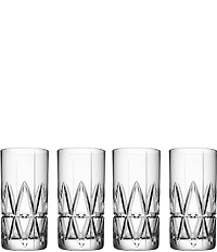 Orrefors Peak Crystal Highball Glasses, Set of 4