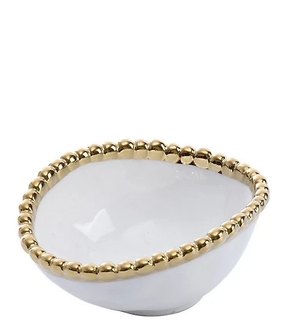 Pampa Bay Salerno Golden Porcelain Oval Condiment Bowl