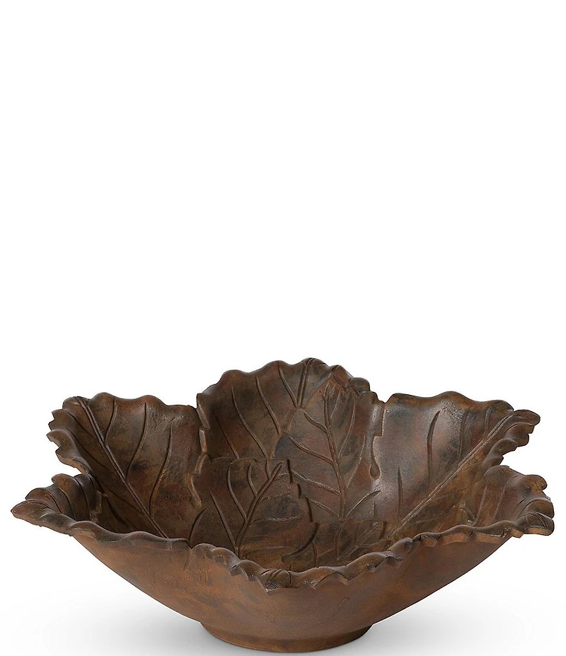 Park Hill Cast Aluminum Grape Leaf Serving Bowl