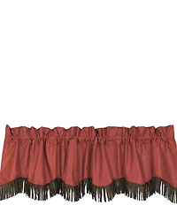HiEnd Accents x Paseo Road Cheyenne Western Leather Fringed Window Valance
