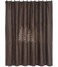 HiEnd Accents x Paseo Road Clearwater Pines Chocolate Shower Curtain
